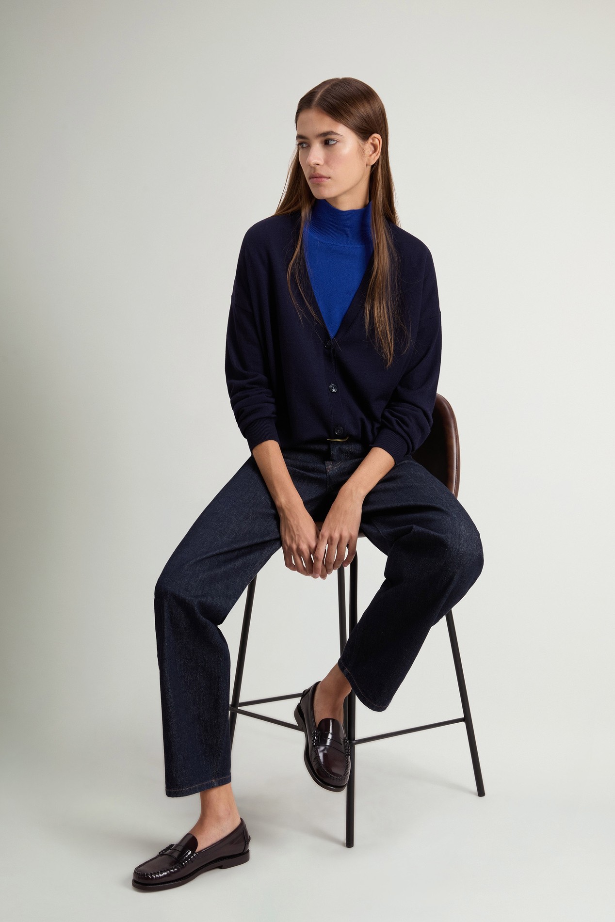 Cardigan in Pure Merino Virgin Wool Blue photo 2 | Woolrich