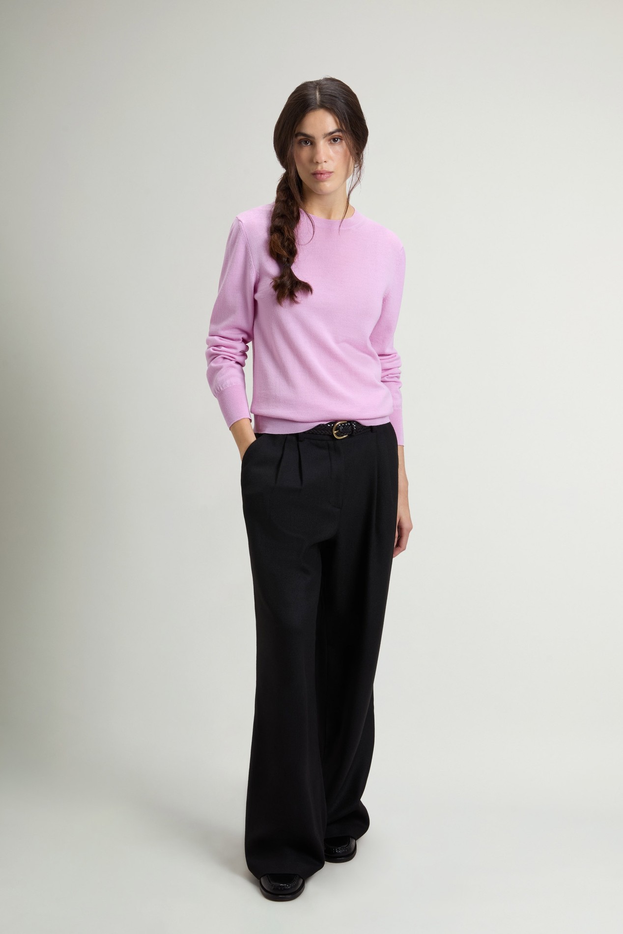 Sweater in Pure Merino Virgin Wool Pink photo 2 | Woolrich