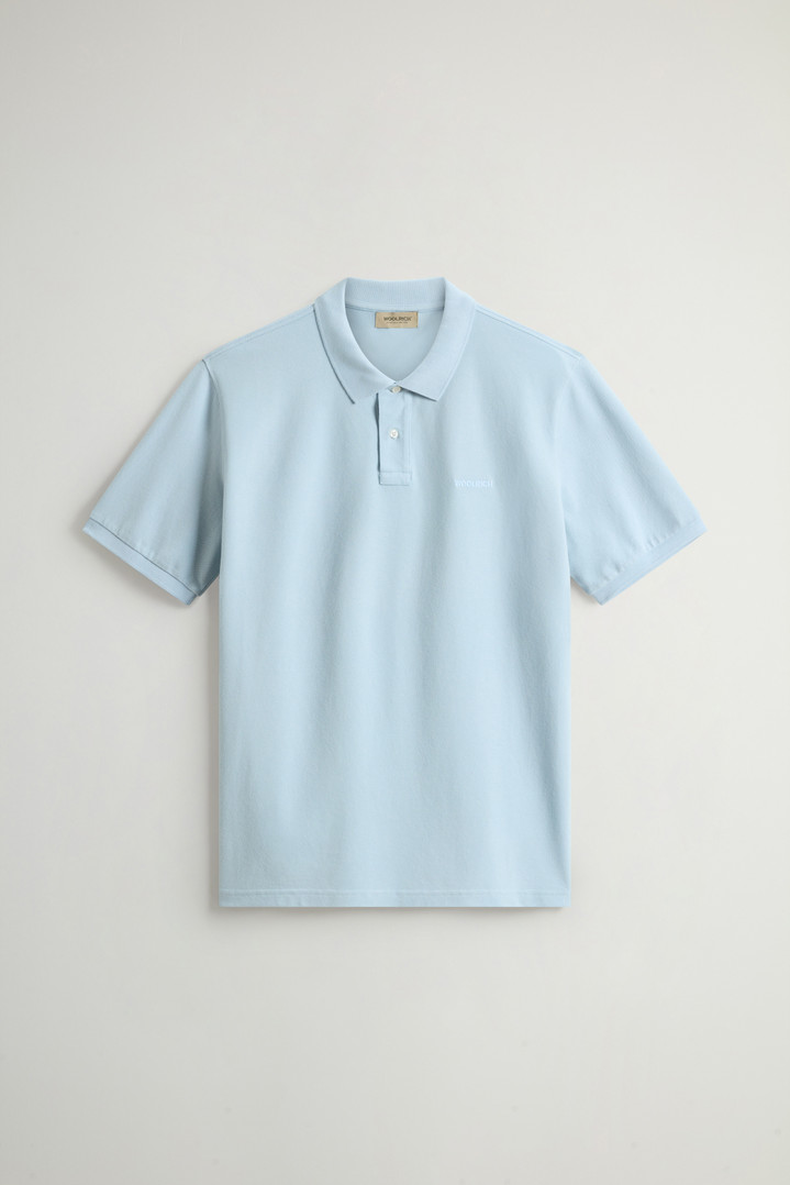 Pure Cotton Pique Polo Blue photo 1 | Woolrich