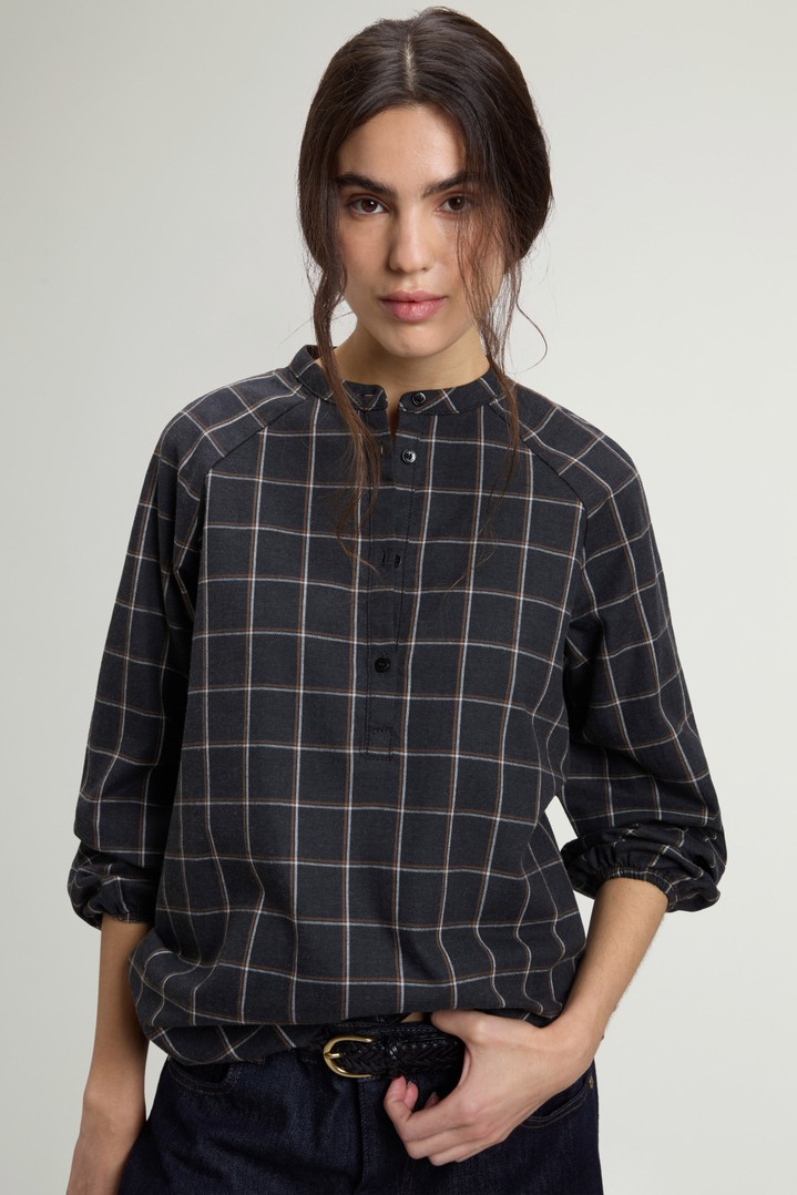 Checked Blouse in Pure Cotton Flannel Gray photo 4 | Woolrich