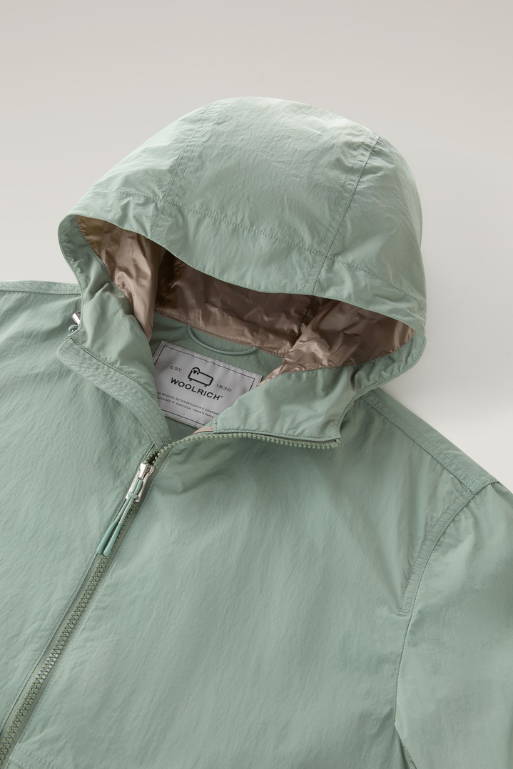 Hooded Crinkle Nylon Windbreaker Green photo 2 | Woolrich