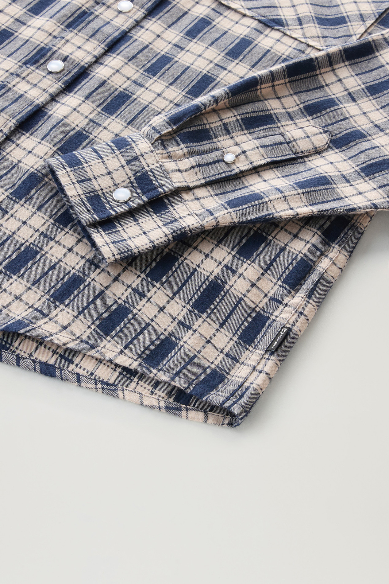 Light Flannel Check Shirt Blue photo 3 | Woolrich