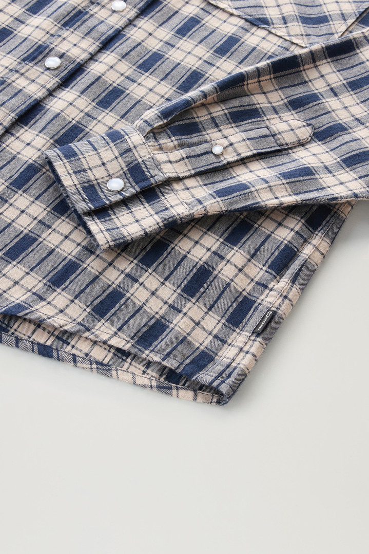 Light Flannel Check Shirt Blue photo 3 | Woolrich