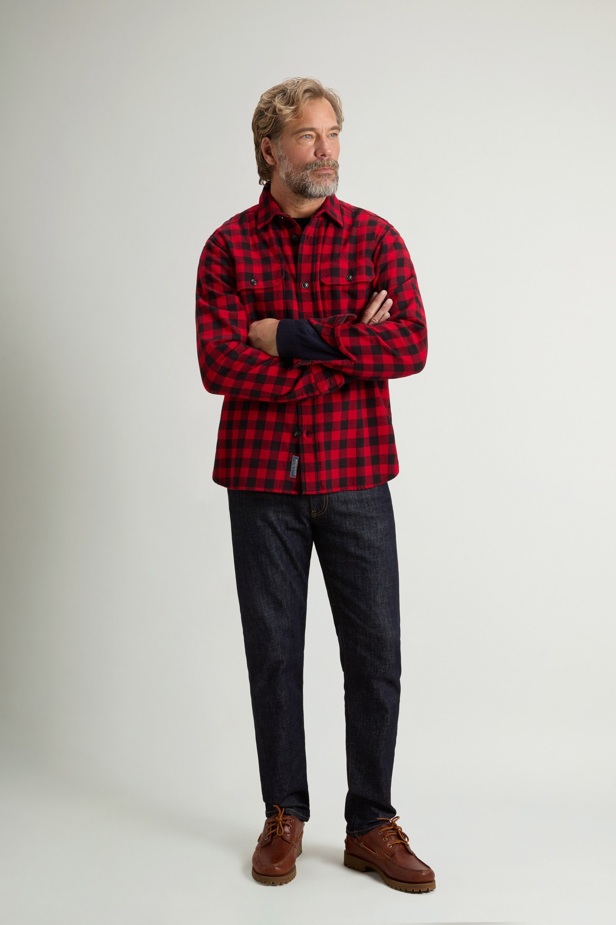 HEAVY COTTON SHIRT Rot photo 2 | Woolrich