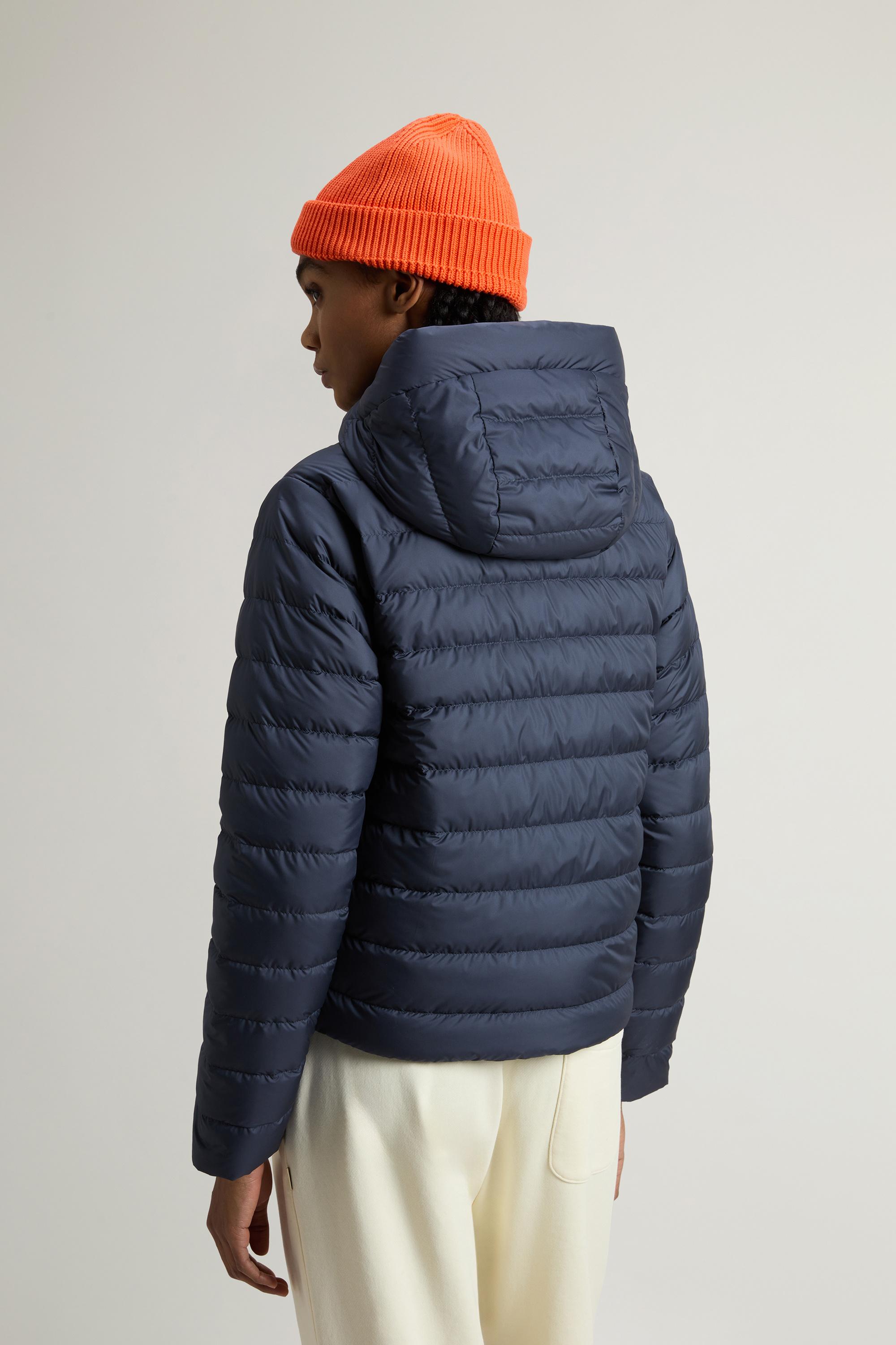 Padded Microfiber Jacket with Hood Blue photo 5 | Woolrich