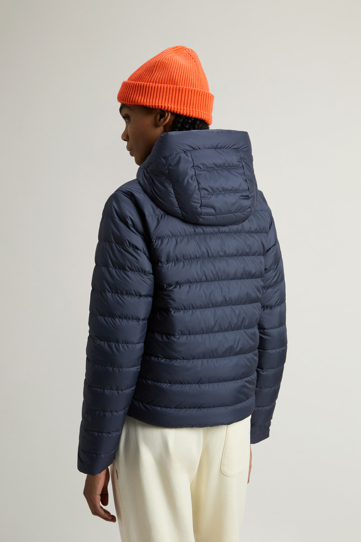 Padded Microfiber Jacket with Hood Blue photo 5 | Woolrich