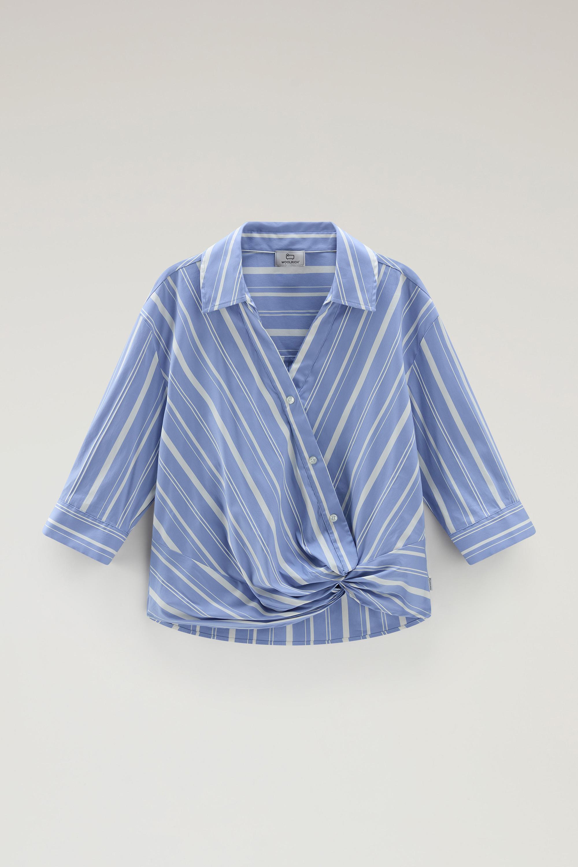 Striped Shirt in Cotton Blend Poplin Multicolor photo 1 | Woolrich