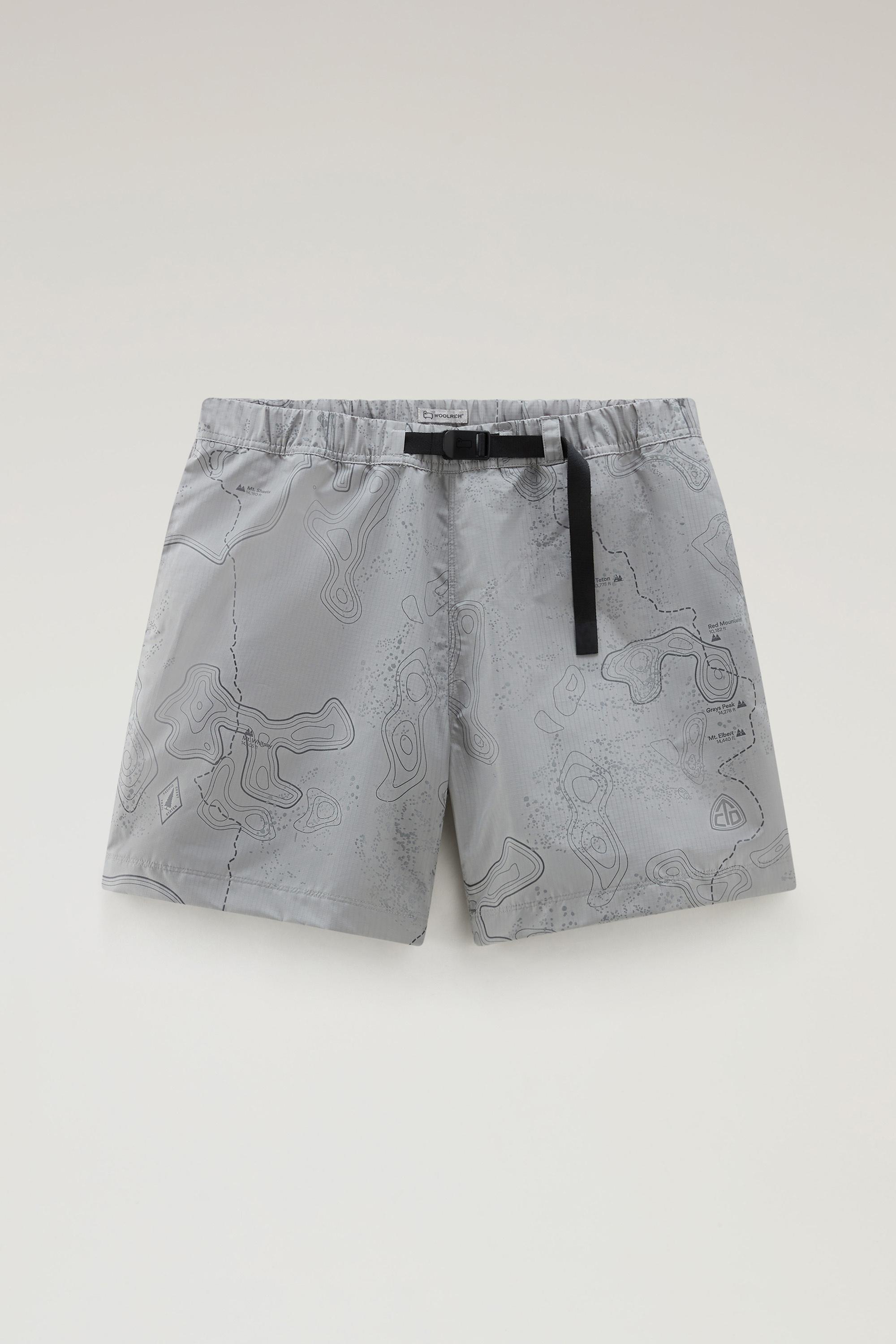 Shorts in Ripstop Fabric with Print Gray photo 1 | Woolrich