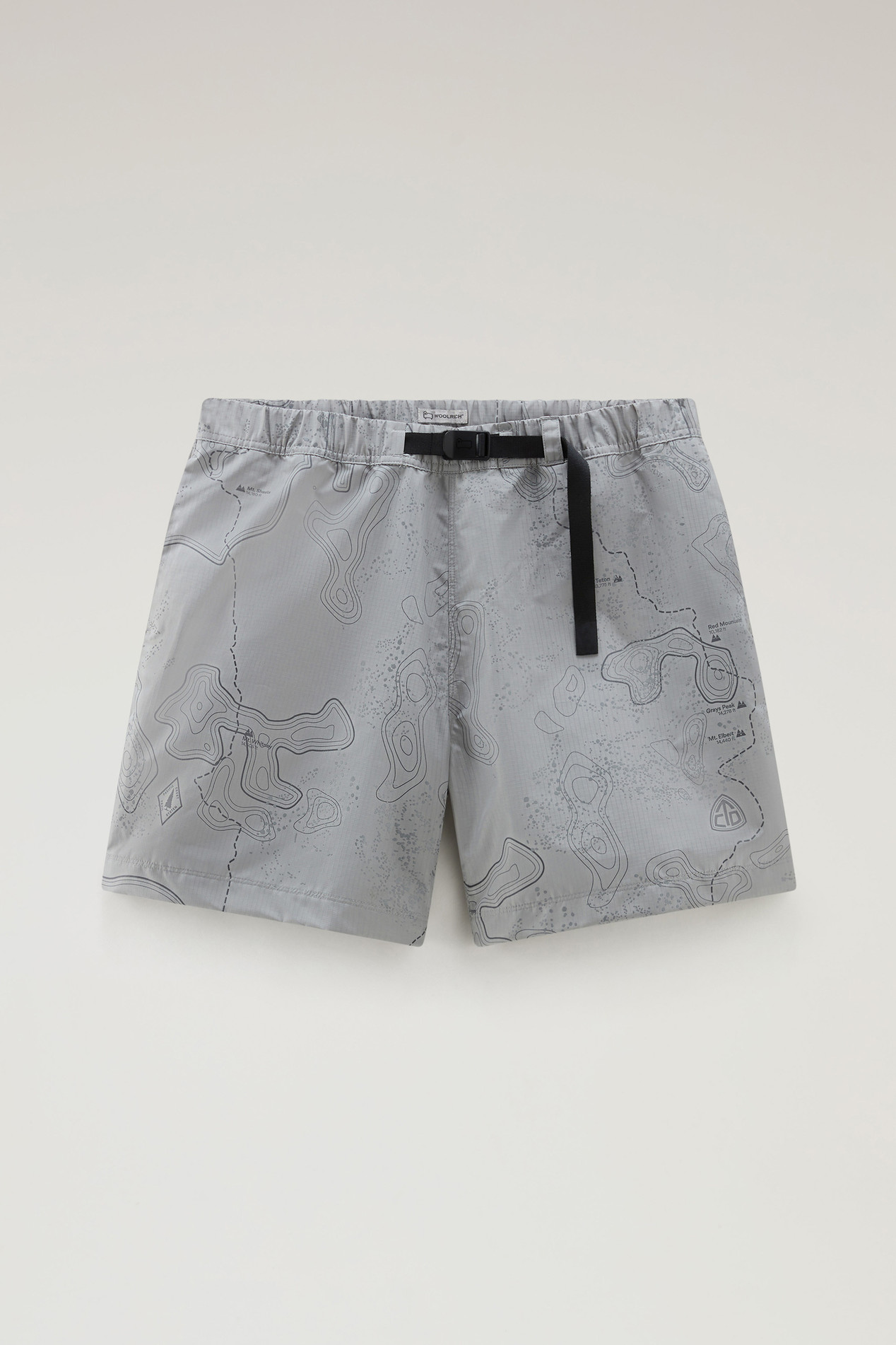 Shorts in Ripstop Fabric with Print Gray photo 1 | Woolrich