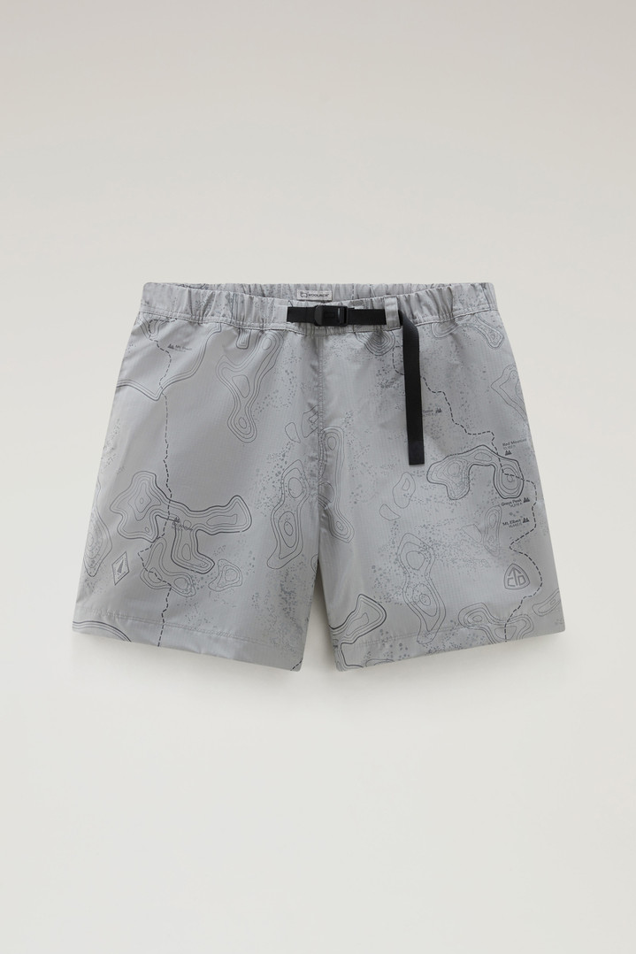 Shorts in Ripstop Fabric with Print Gray photo 1 | Woolrich