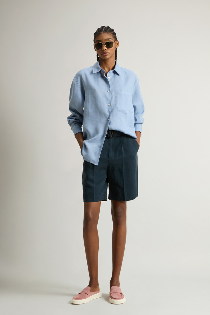 GD LINEN SHIRT Blue photo 2 | Woolrich