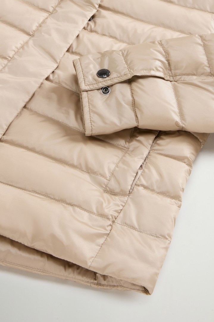 Lightweight Down Jacket in Liquid Nylon Beige photo 7 | Woolrich
