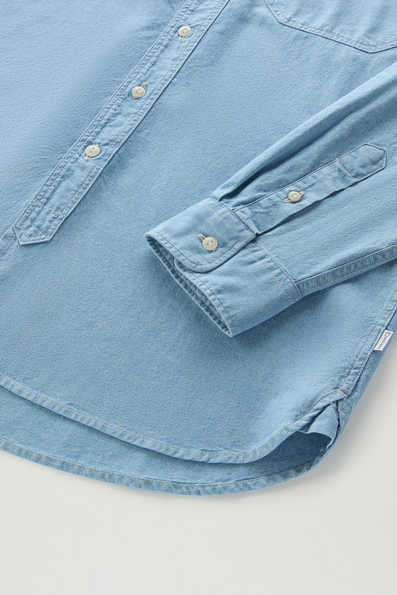 Chambray Shirt in Pure Cotton Blue photo 3 | Woolrich