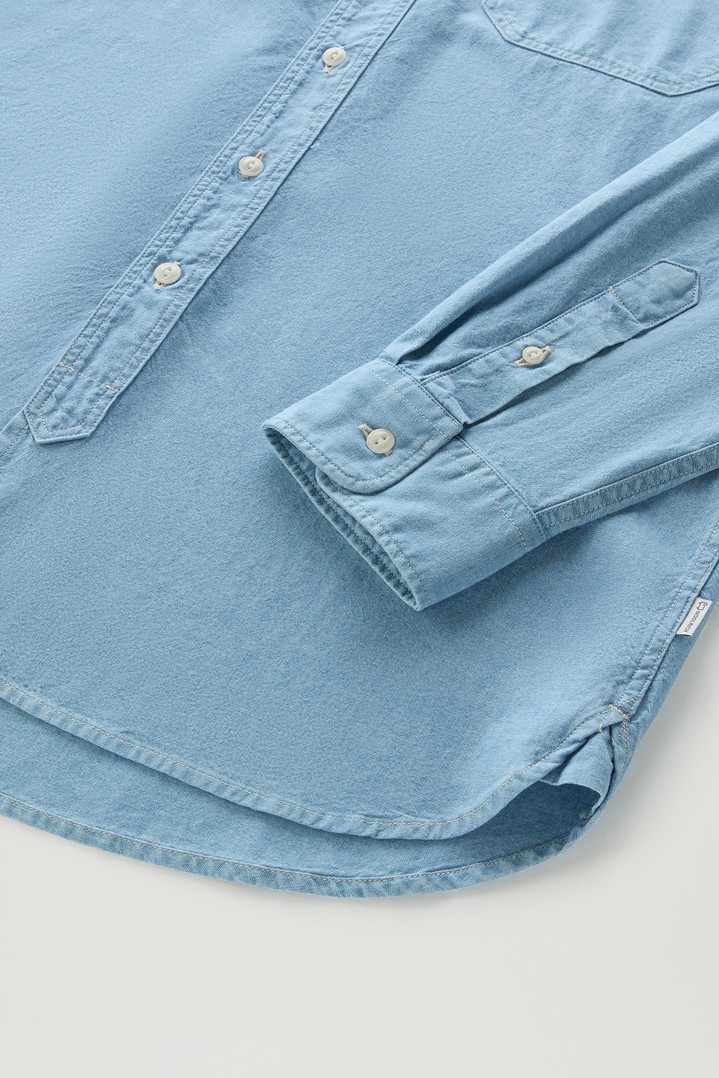 Chambray Shirt in Pure Cotton Blue photo 3 | Woolrich