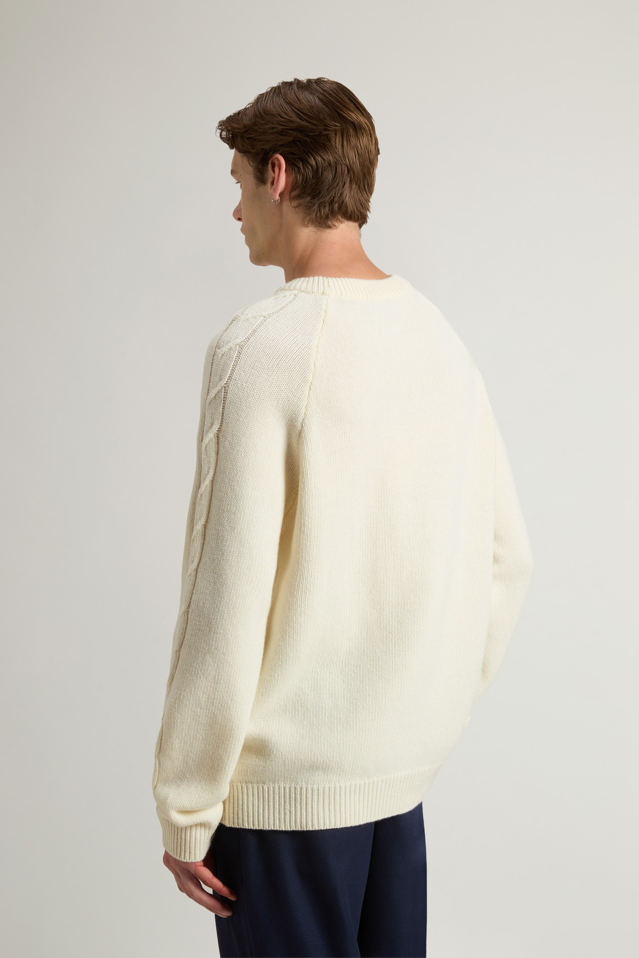 Pure Wool Crewneck Sweater White photo 3 | Woolrich