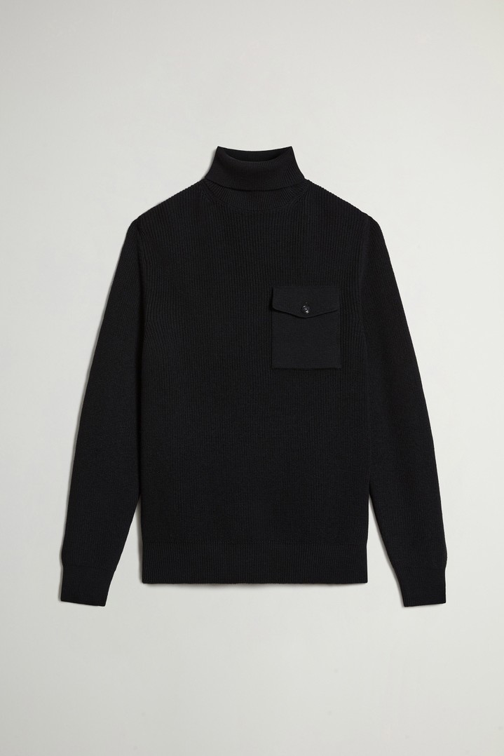 Coltrui van zuivere Merino-scheerwol Zwart photo 1 | Woolrich