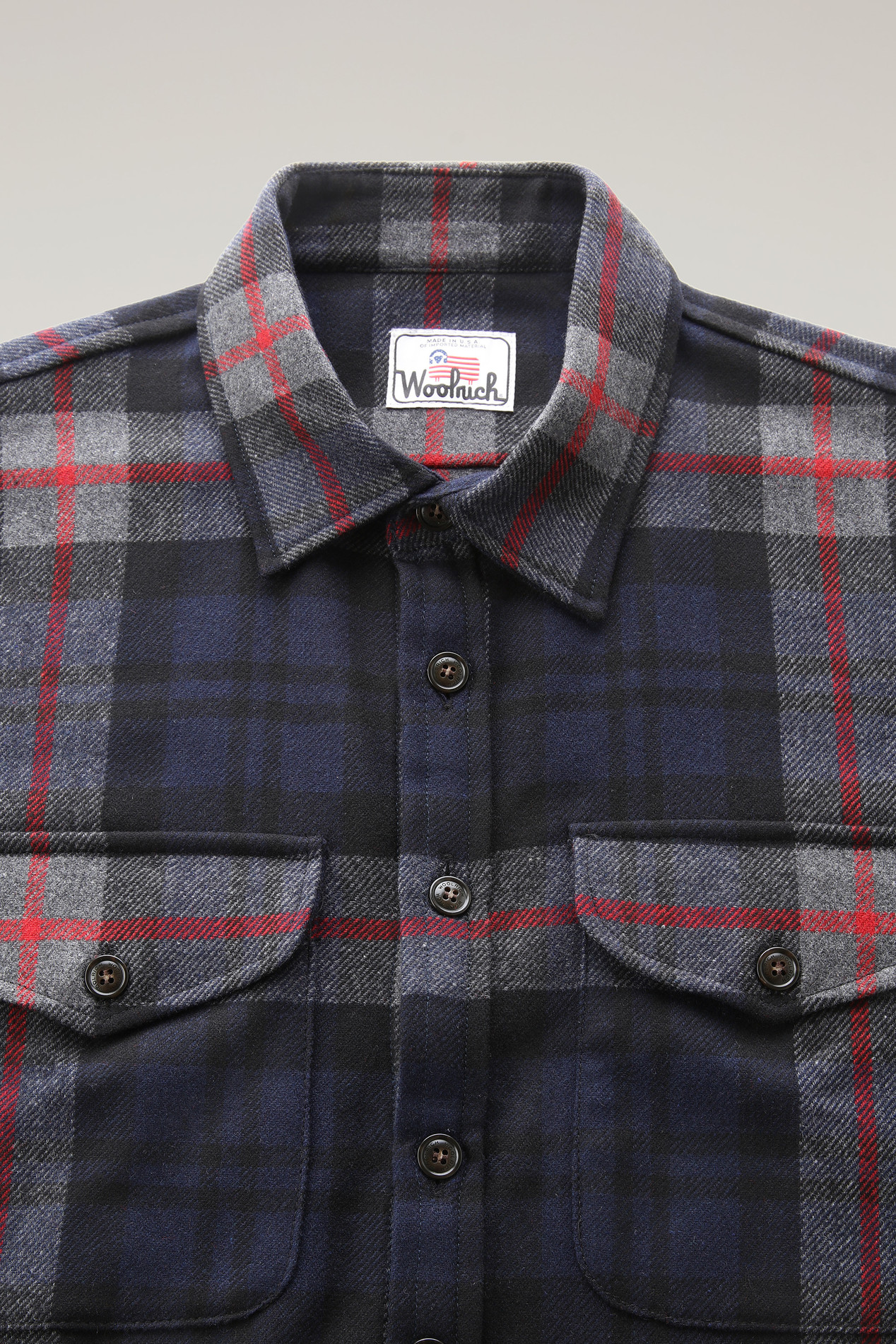 Wool Blend Oxbow Flannel Overshirt - Made in USA Multicolor photo 6 | Woolrich