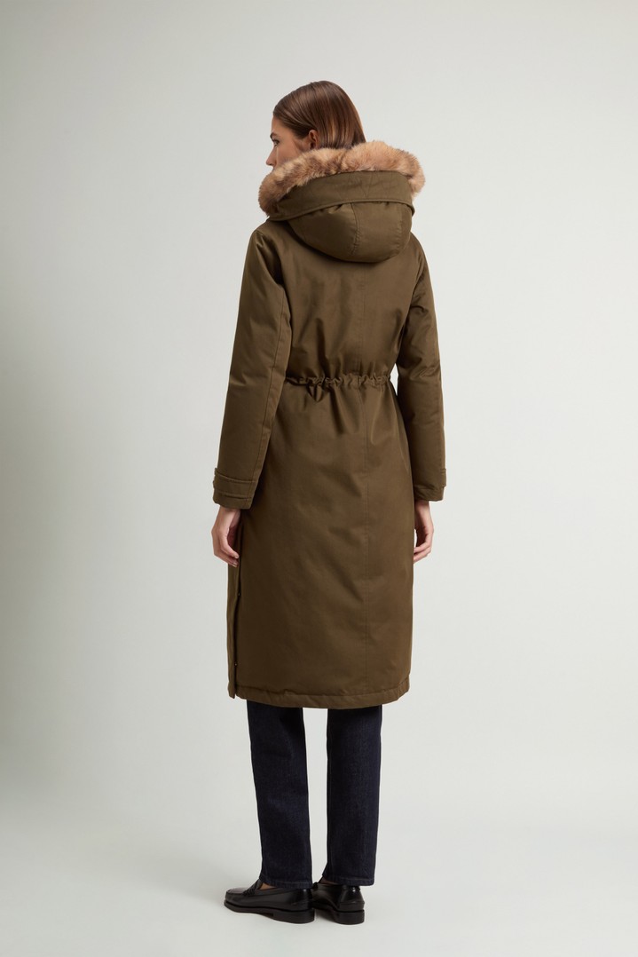 BEST COTTON FAUX FUR PARKA Vert photo 3 | Woolrich