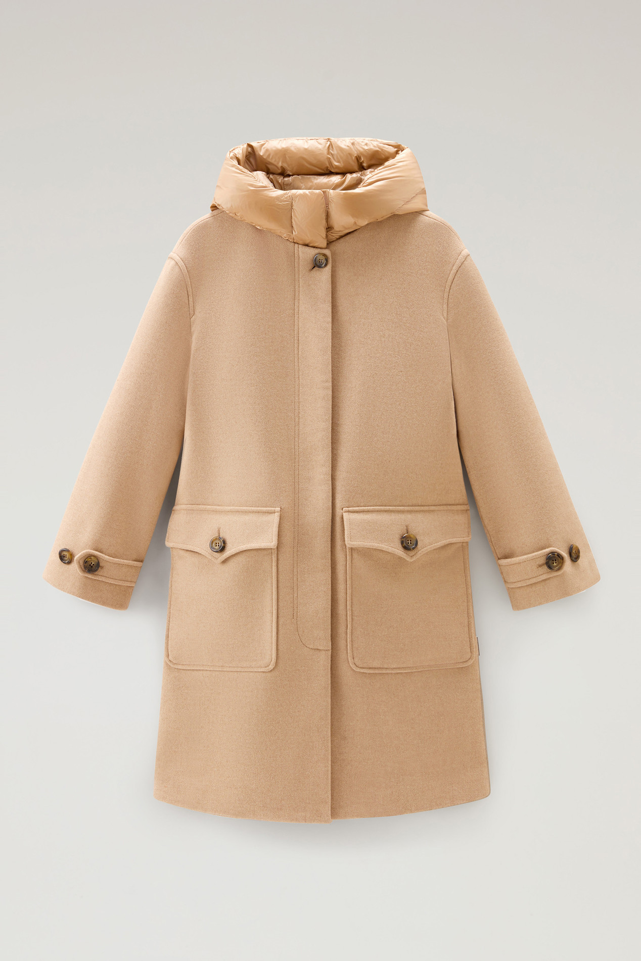 2-In-1 Parka in Recycled Manteco Wool Blend Beige photo 1 | Woolrich
