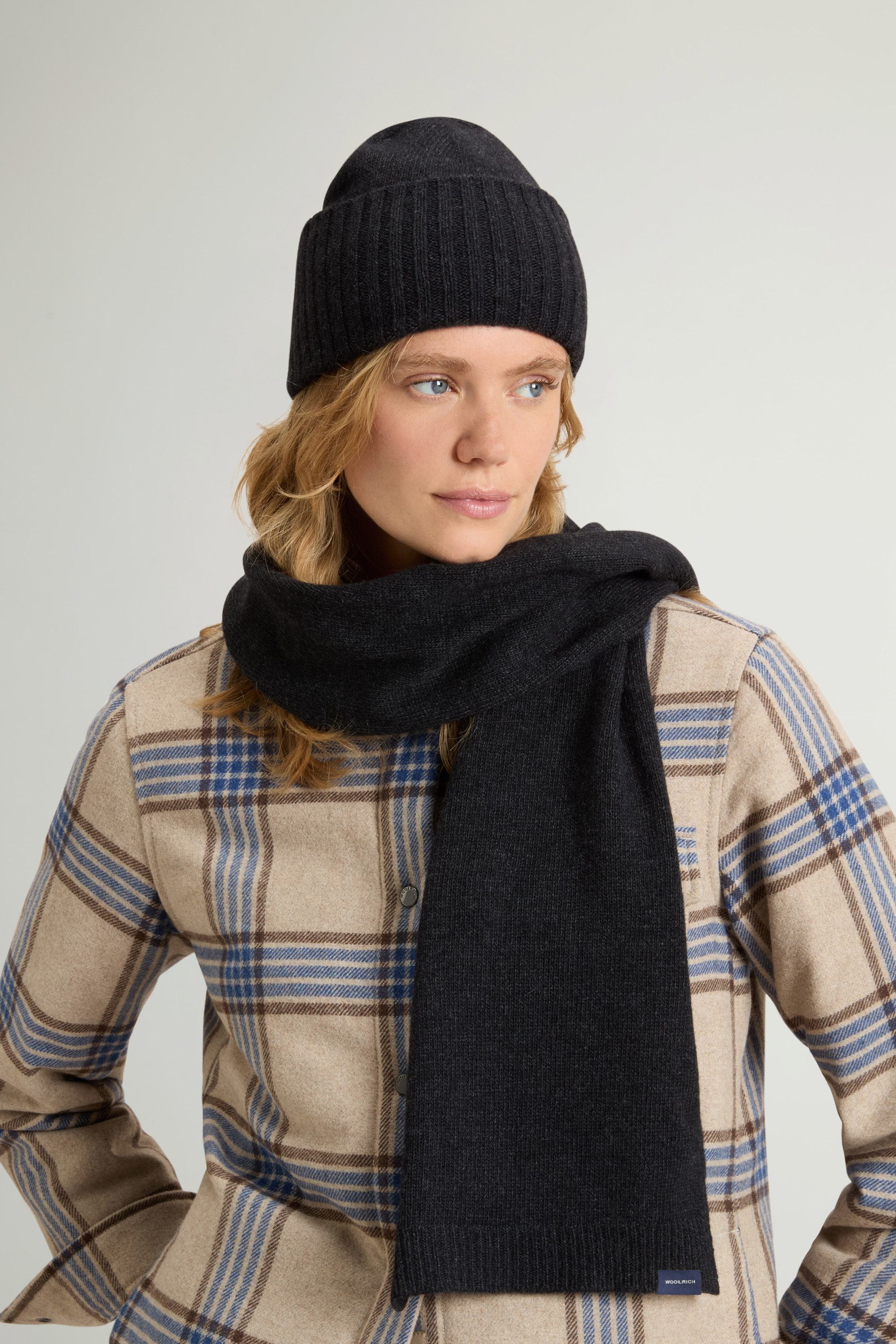 Made in Italy Gift Set with Wool-Blend Beanie and Scarf Gray photo 1 | Woolrich