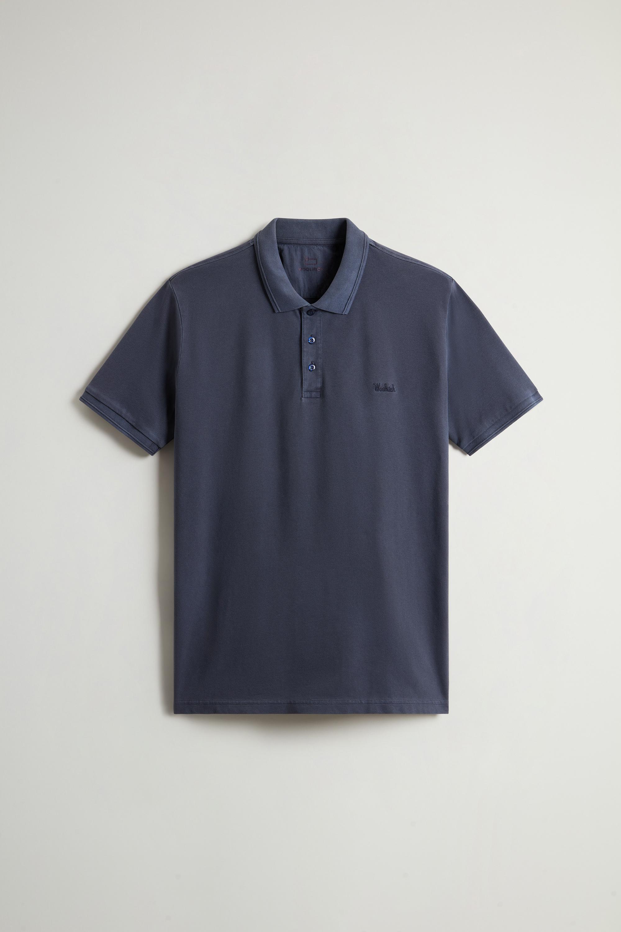 Stückgefärbtes Mackinack-Polo aus Stretch-Baumwoll-Piquet Blau photo 5 | Woolrich