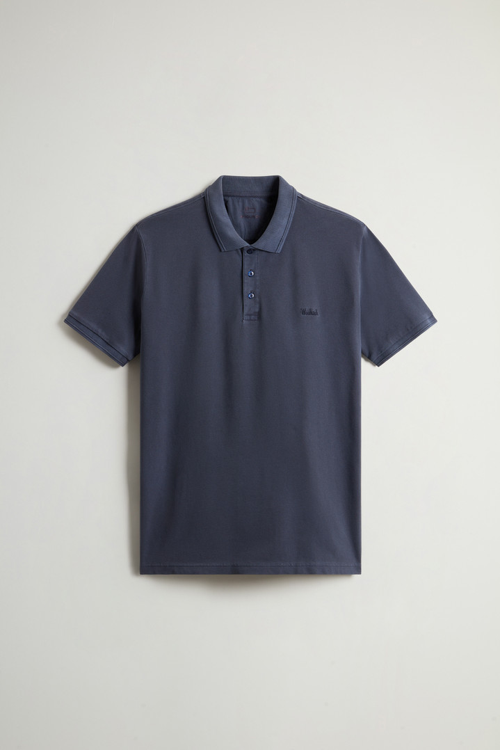 Stückgefärbtes Mackinack-Polo aus Stretch-Baumwoll-Piquet Blau photo 5 | Woolrich