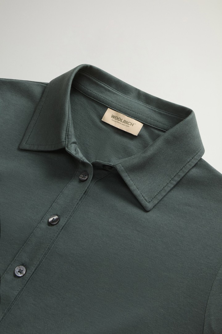 LUXE JERSEY POLO Green photo 6 | Woolrich