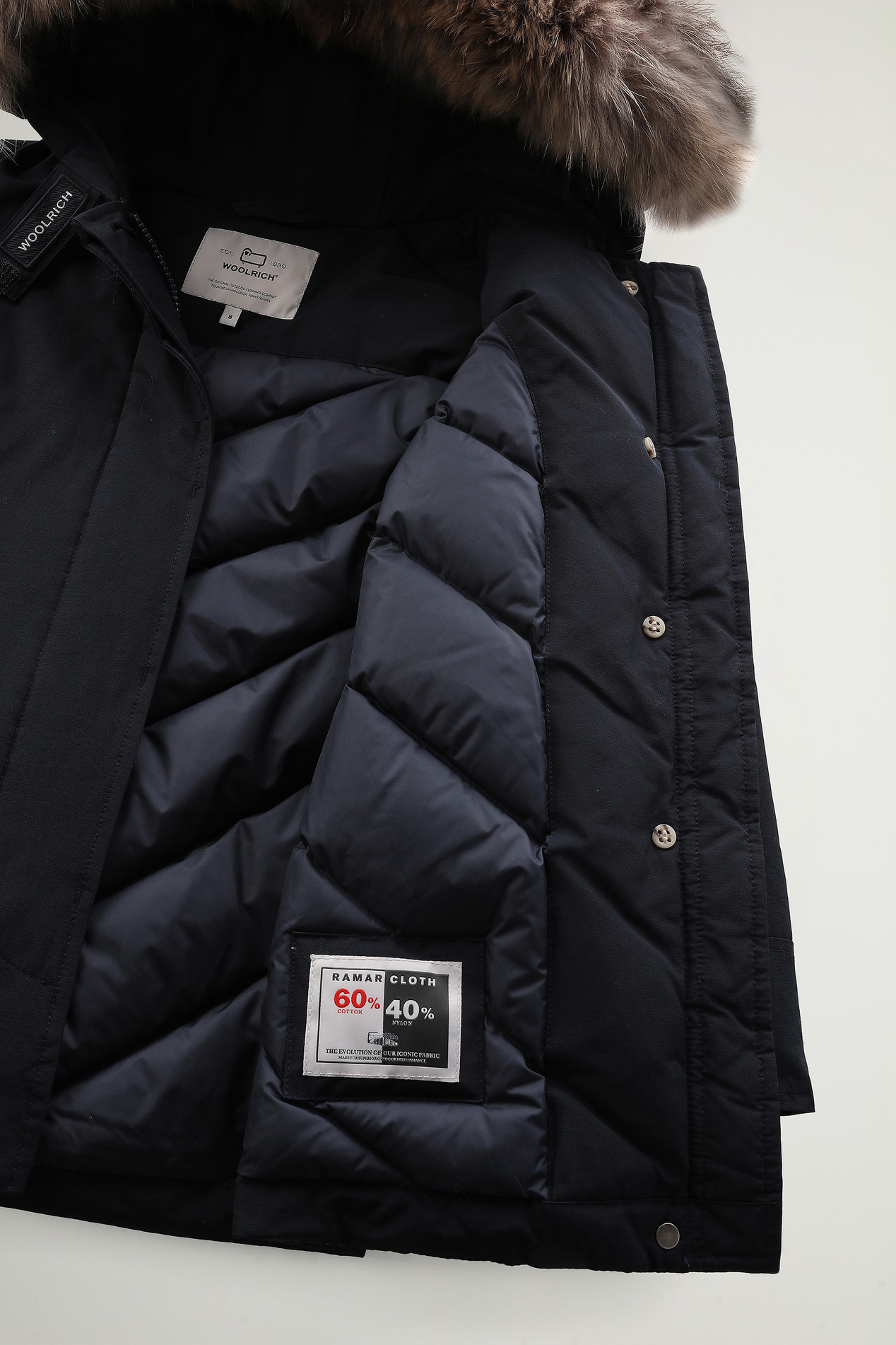 Girls' Arctic Parka with Detachable Fur Trim Blue photo 5 | Woolrich