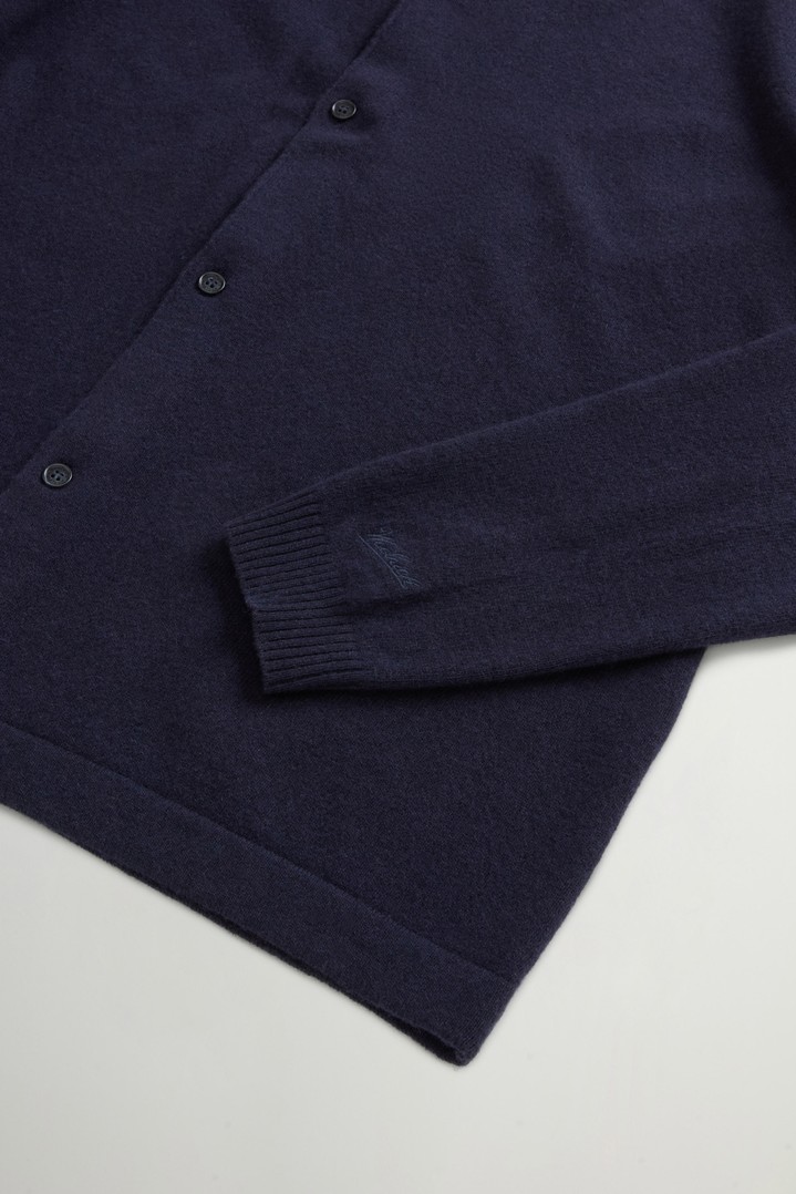 WOOL CASHMERE CARDIGAN GG13 Blue photo 6 | Woolrich