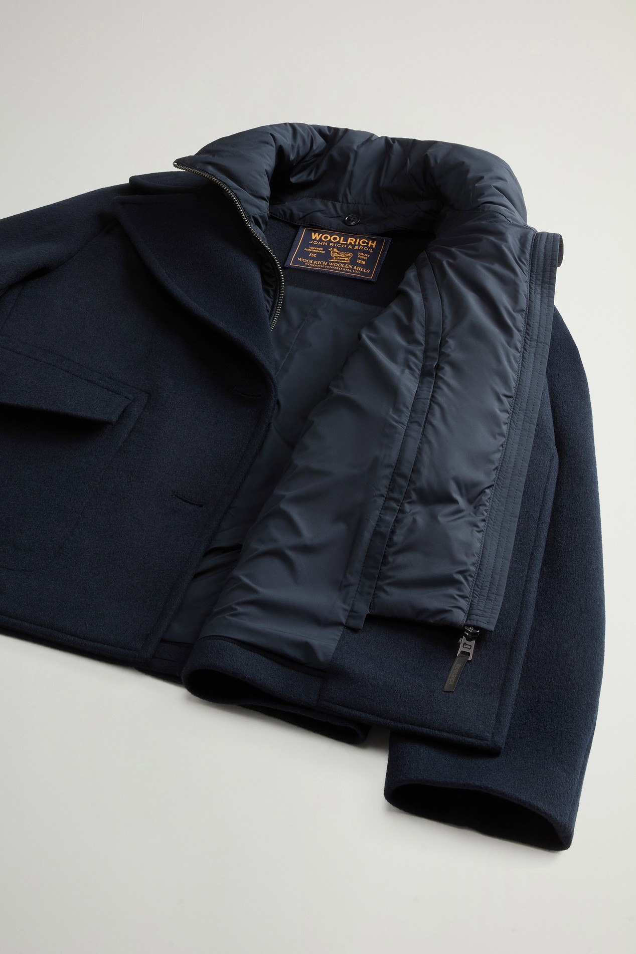 MELTON WOOL 2IN1 PEACOAT Blue photo 9 | Woolrich