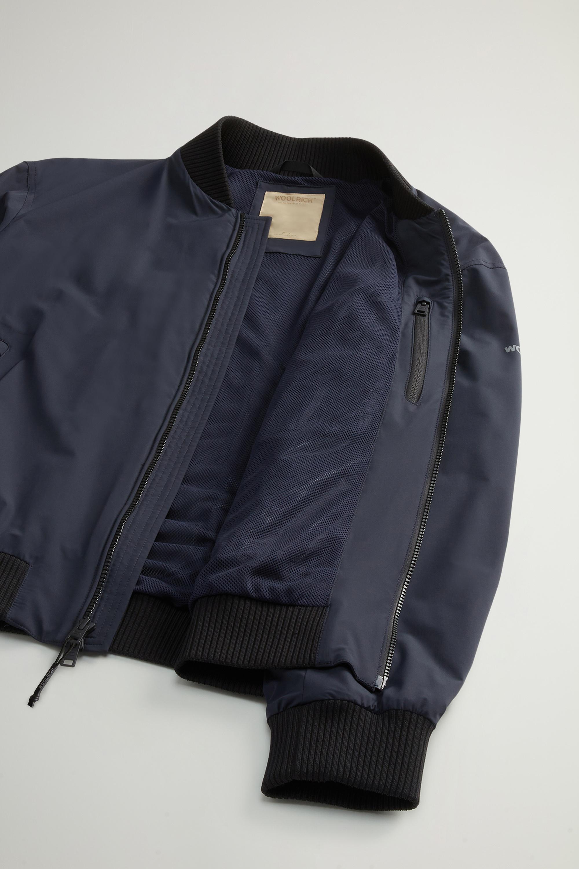 Bomber Jacket in Matte-Finish Stretch Nylon Blue photo 8 | Woolrich