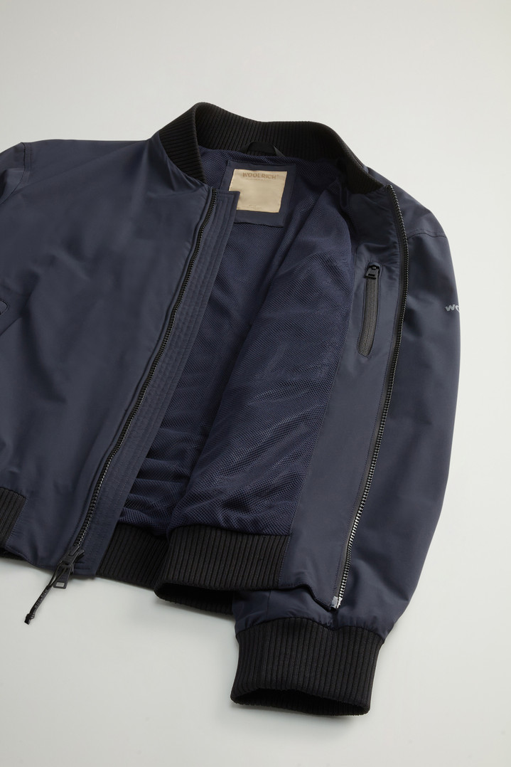 Bomber Jacket in Matte-Finish Stretch Nylon Blue photo 8 | Woolrich