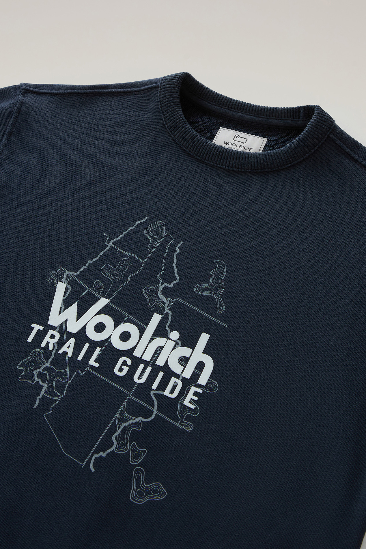 Boys' Pure Cotton Crewneck Sweatshirt with Print Blue photo 3 | Woolrich