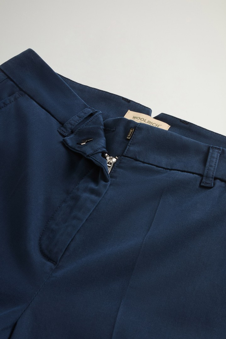 Chino Pants in Stretch Cotton Blend Blue photo 4 | Woolrich