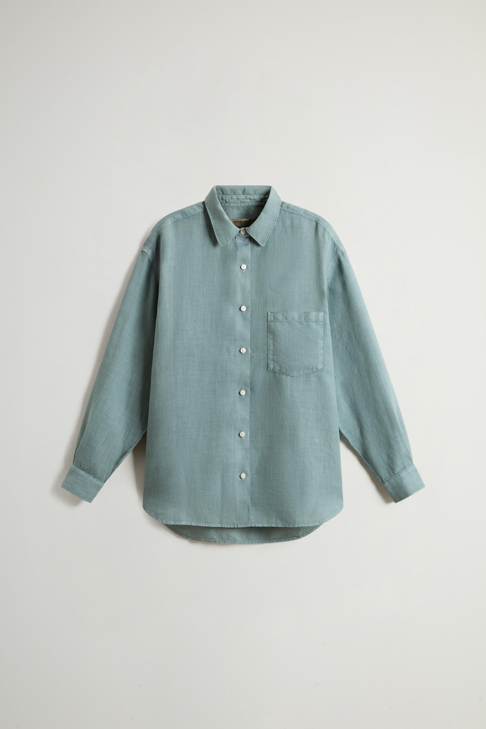 GD LINEN SHIRT Green photo 5 | Woolrich