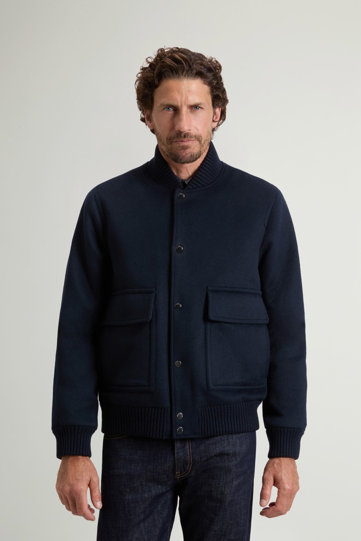 Miles Bomber Jacket in Wool Blend Blue photo 1 | Woolrich