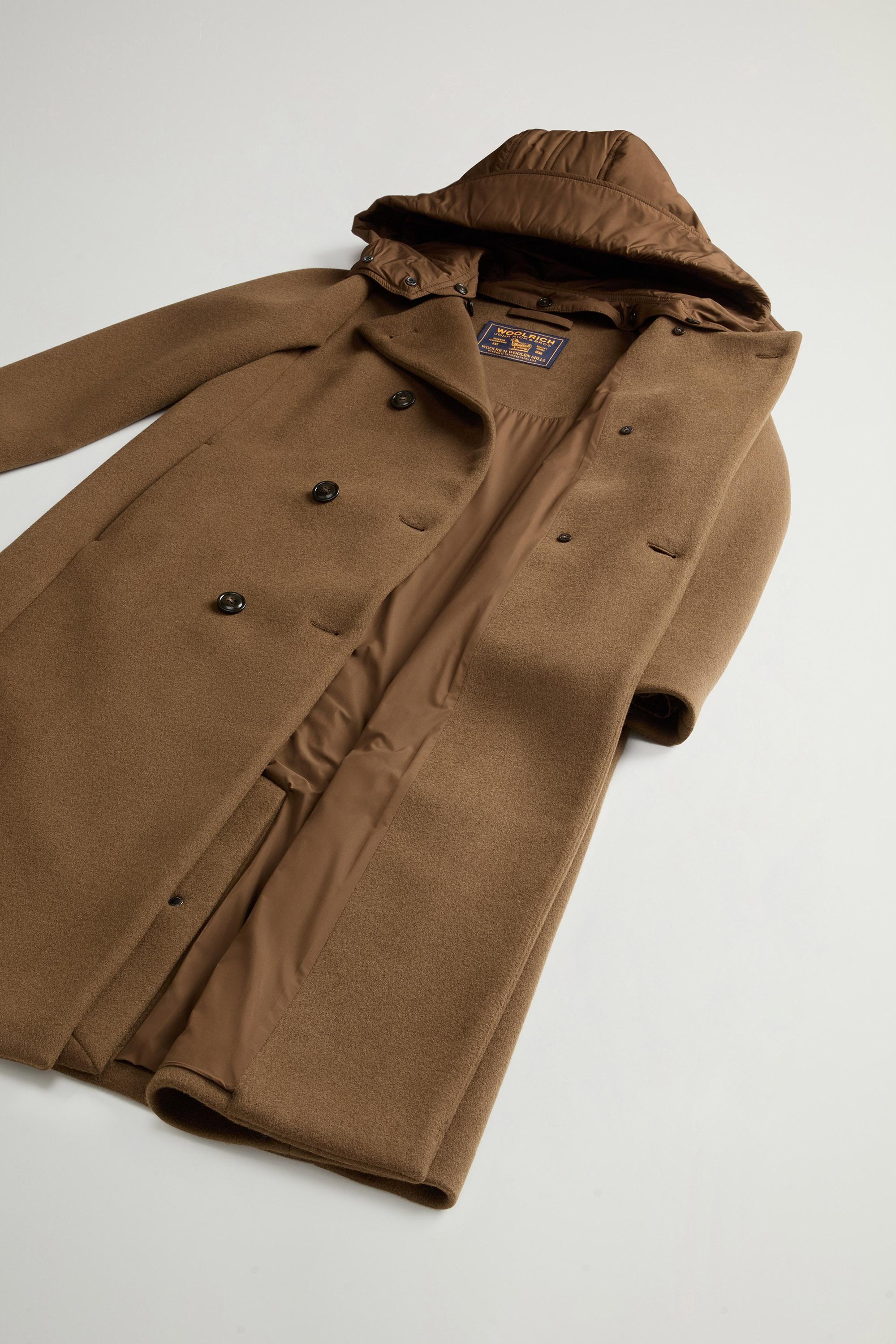 MELTON WOOL COAT Green photo 8 | Woolrich