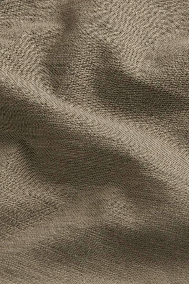 Slub T-Shirt in Pure Cotton Green photo 2 | Woolrich