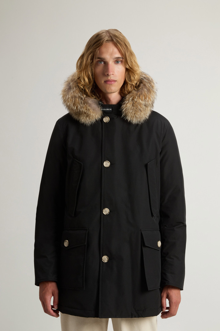 Arctic Parka in Ramar Cloth with Detachable Fur Trim Black photo 1 | Woolrich