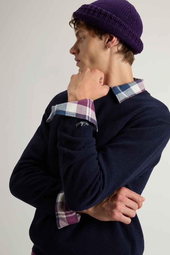 Pure Wool Crewneck Sweater Blue photo 4 | Woolrich