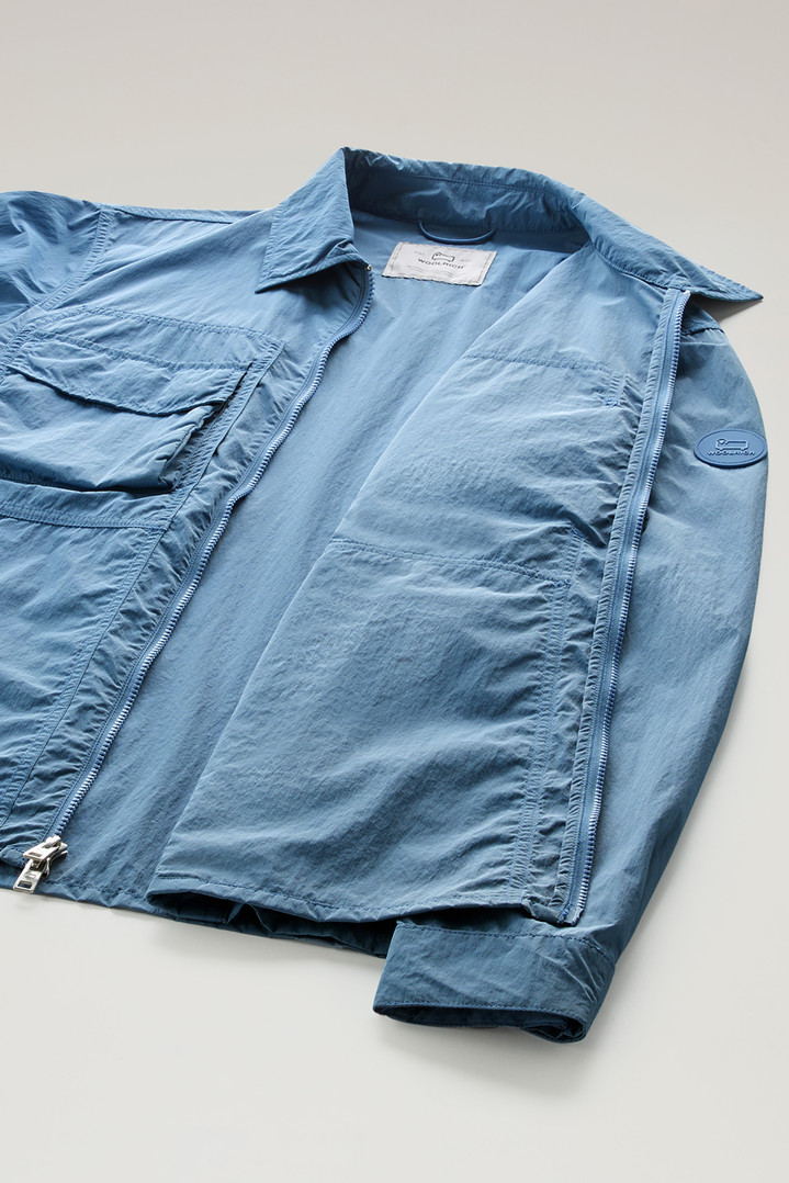 Shirt Jacket in Crinkle Nylon Blue photo 5 | Woolrich