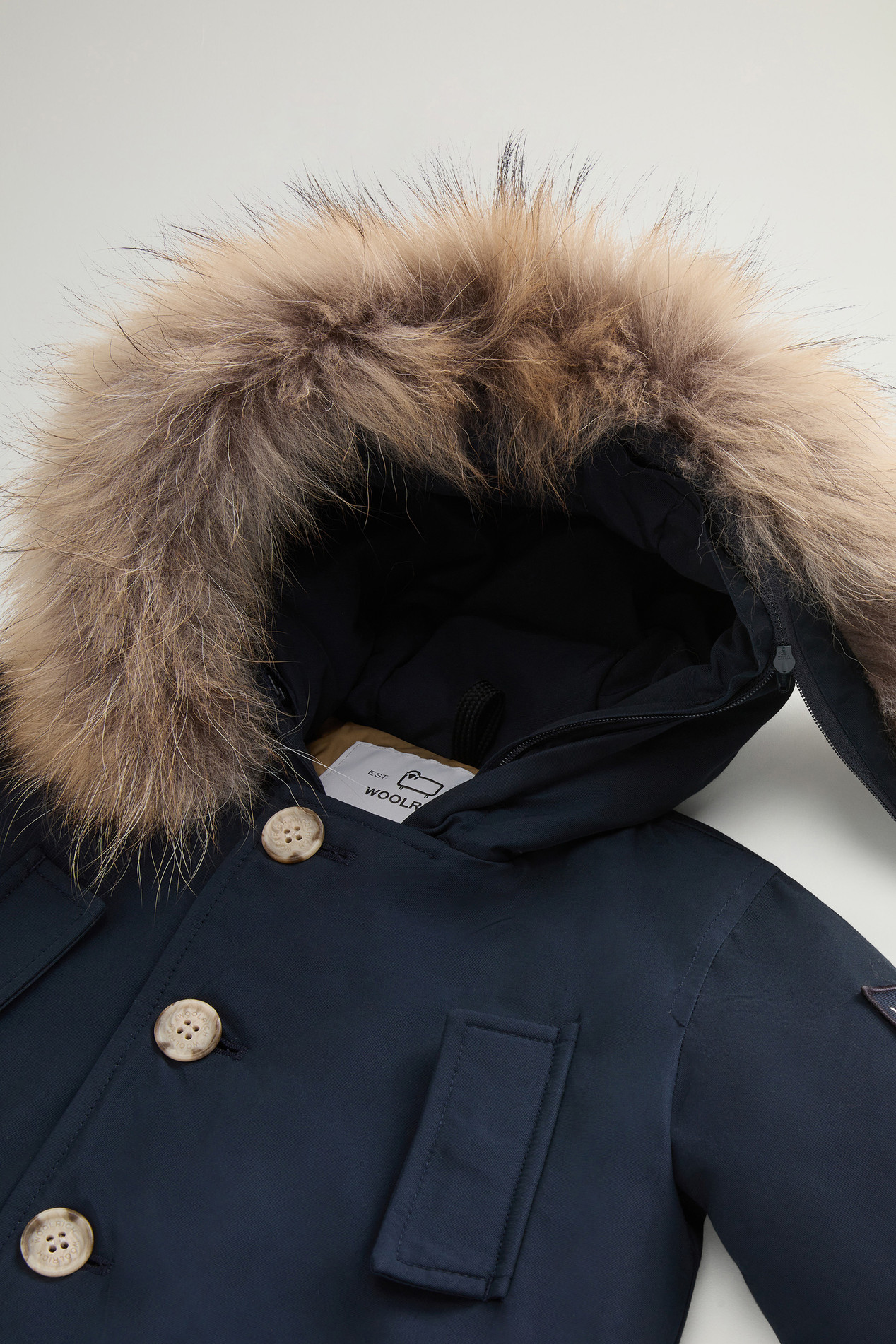 Babies’ Ramar Cloth Parka with Removable Fur Detail Blue photo 3 | Woolrich