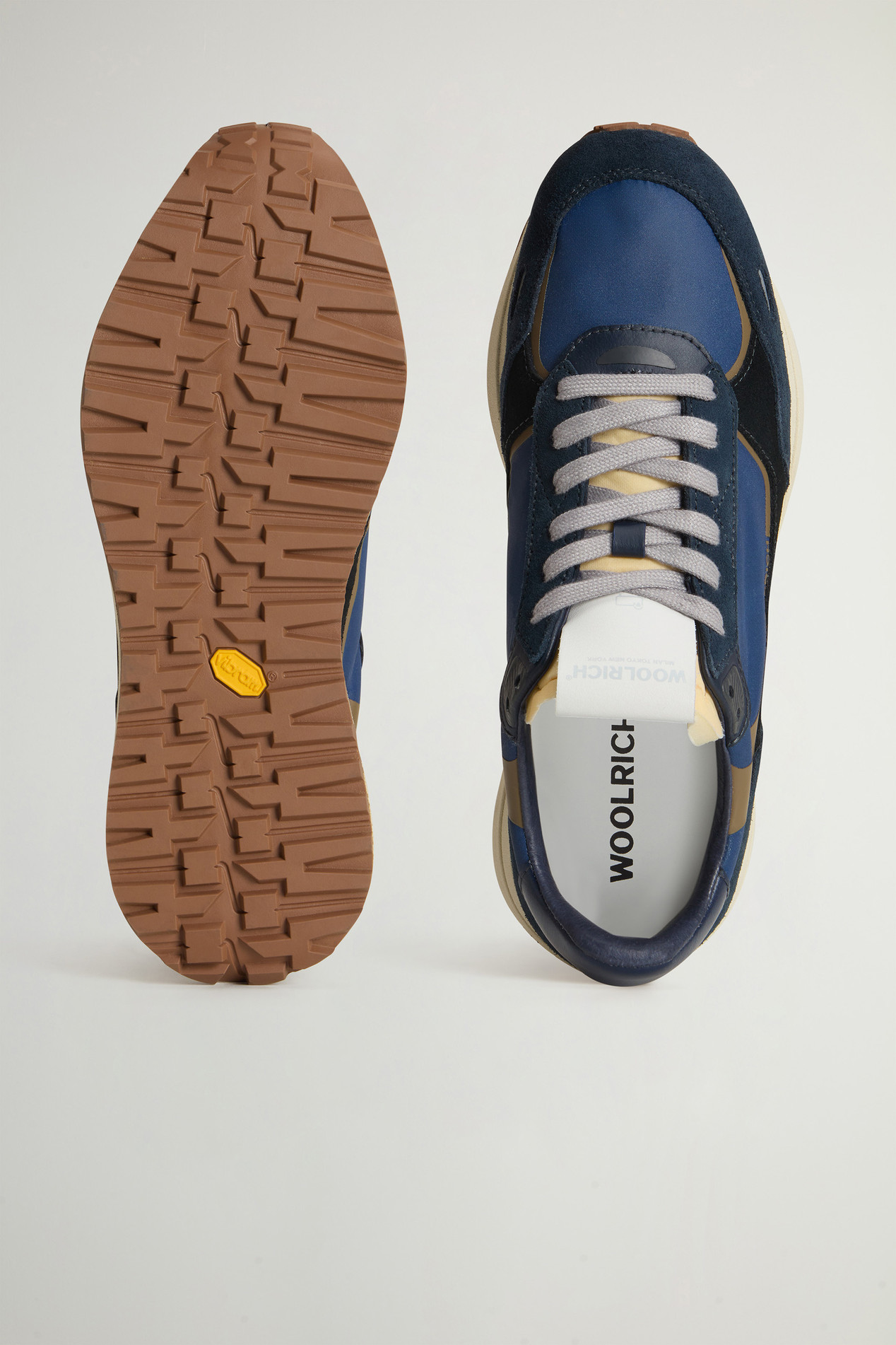 Retro Sneakers in Nylon with Leather Details Blue photo 4 | Woolrich