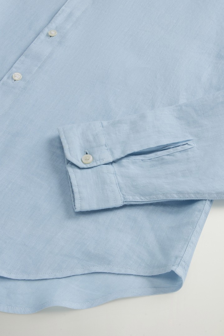 LINEN SHIRT Blue photo 7 | Woolrich