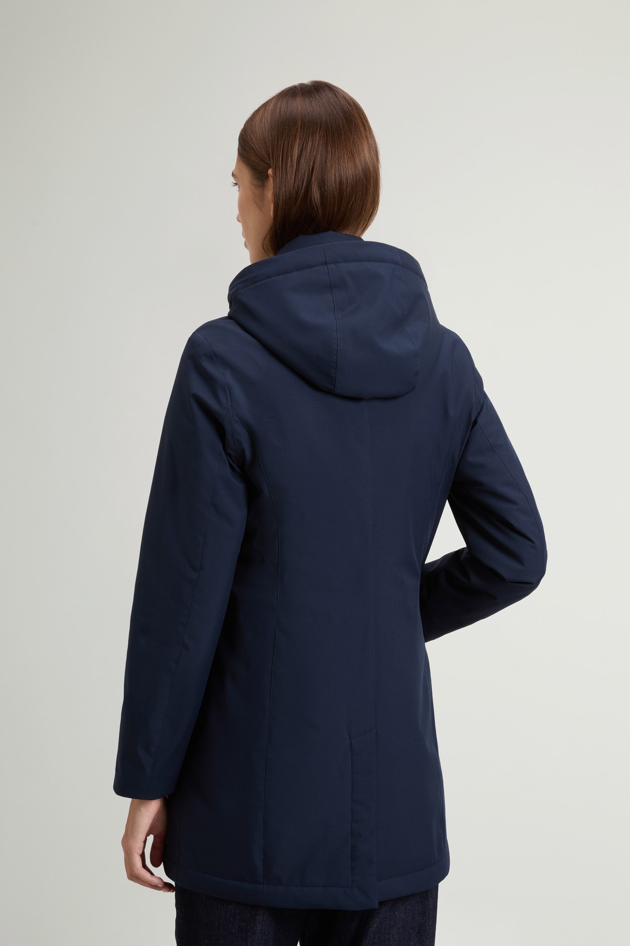 Manteau en Light Stretch à capuche amovible Bleu photo 3 | Woolrich