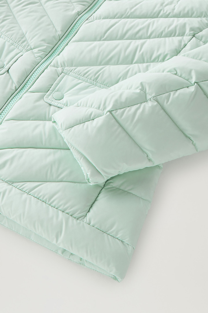 Short Padded Jacket with Chevron Quilting Green photo 4 | Woolrich
