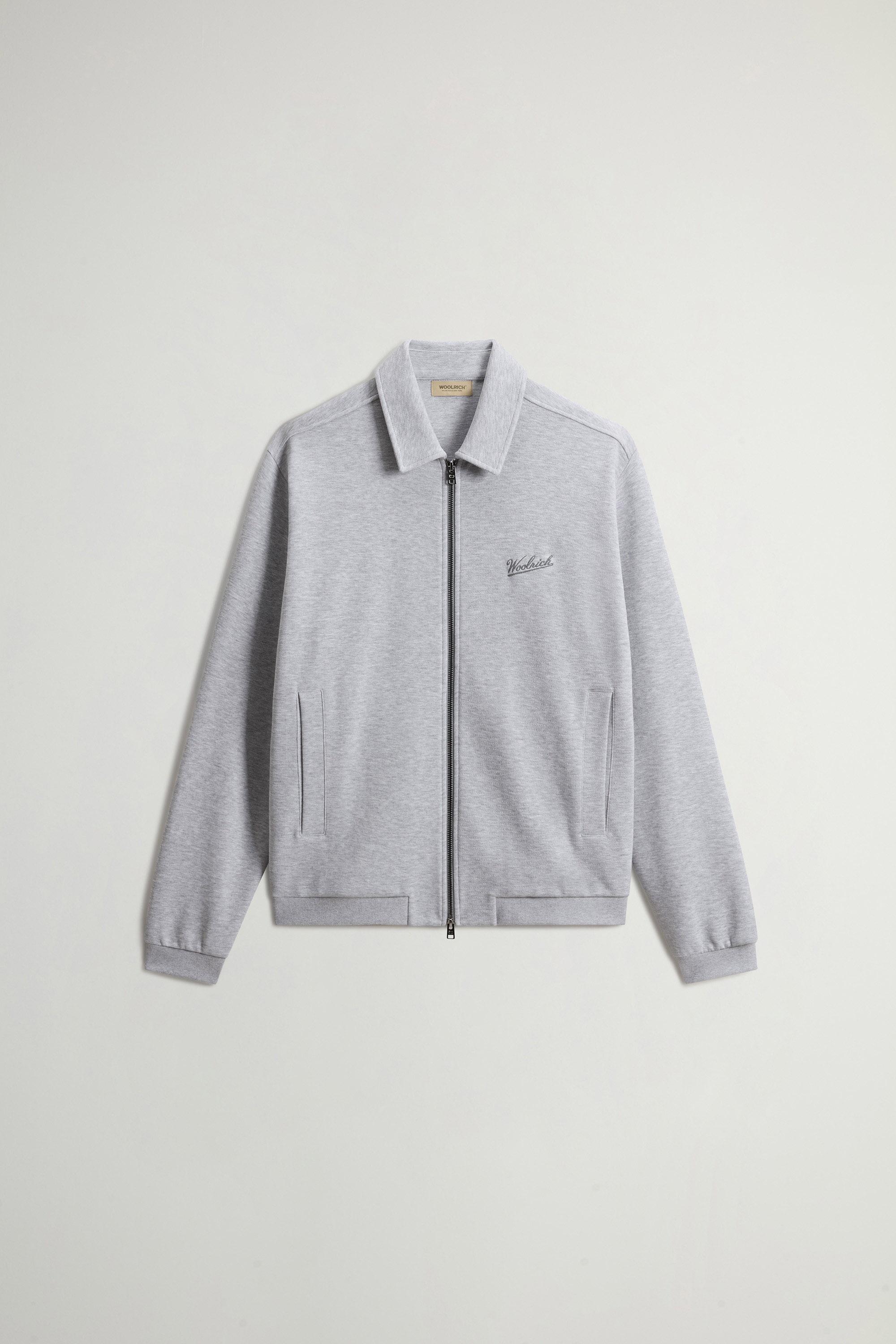 MELANGE PIQUET FULL-ZIP Gray photo 5 | Woolrich