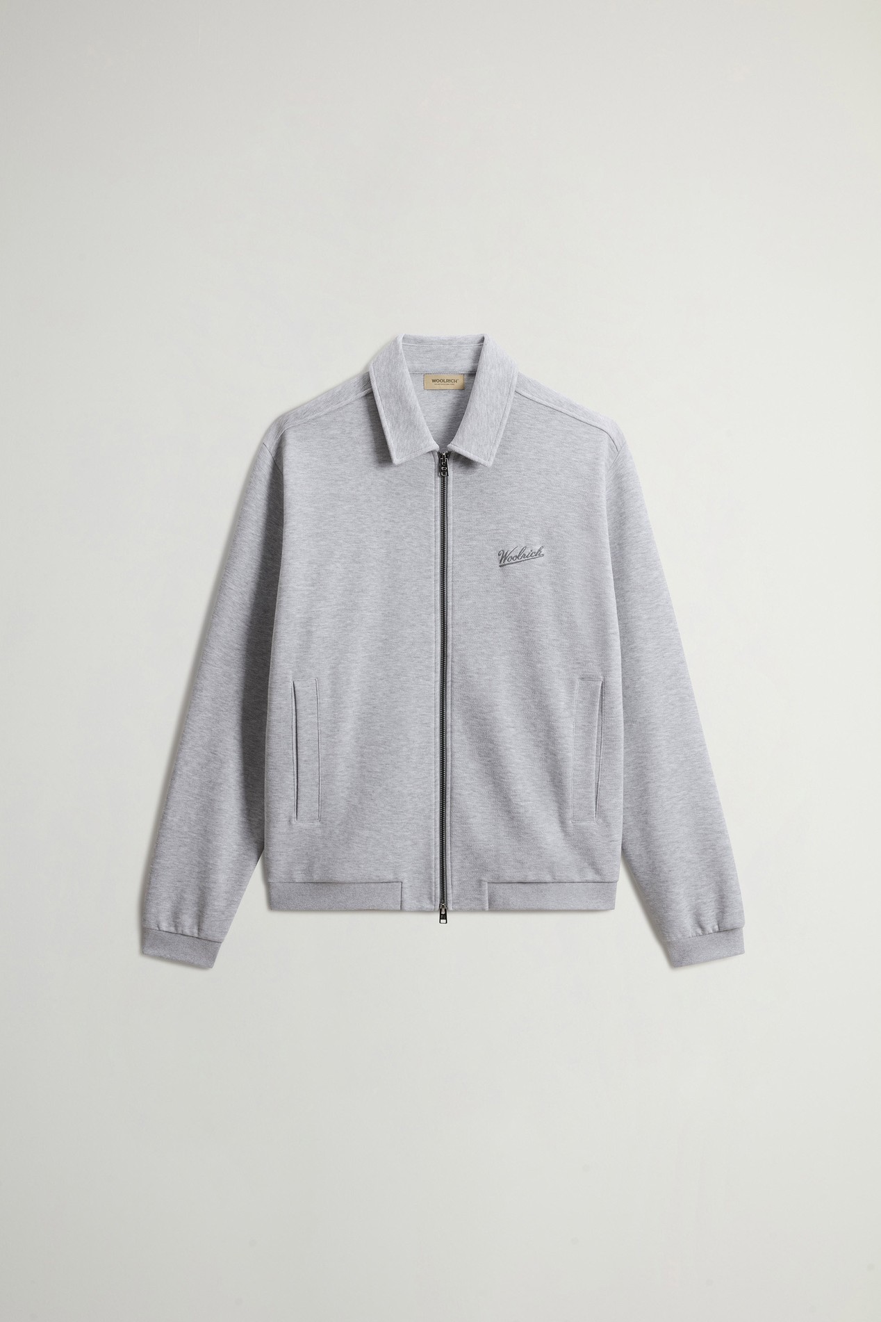 MELANGE PIQUET FULL-ZIP Gray photo 5 | Woolrich