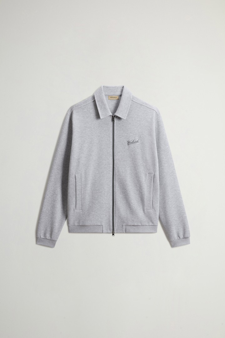MELANGE PIQUET FULL-ZIP Gray photo 5 | Woolrich