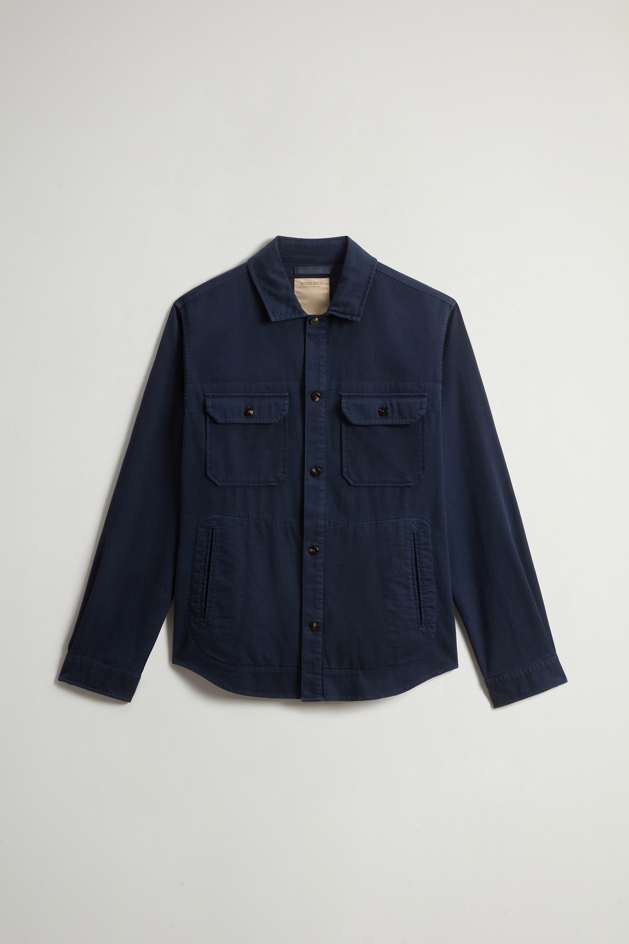 LINEN BLEND SAFARI OVERSHIRT GD Blue photo 5 | Woolrich